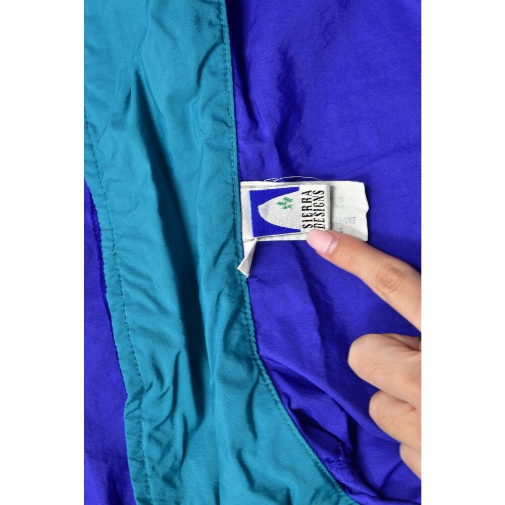 Vintage Sierra Designs Men's Blue Nylon Anorak Jacket Hooded Pullover Size XL - Picture 6 of 8